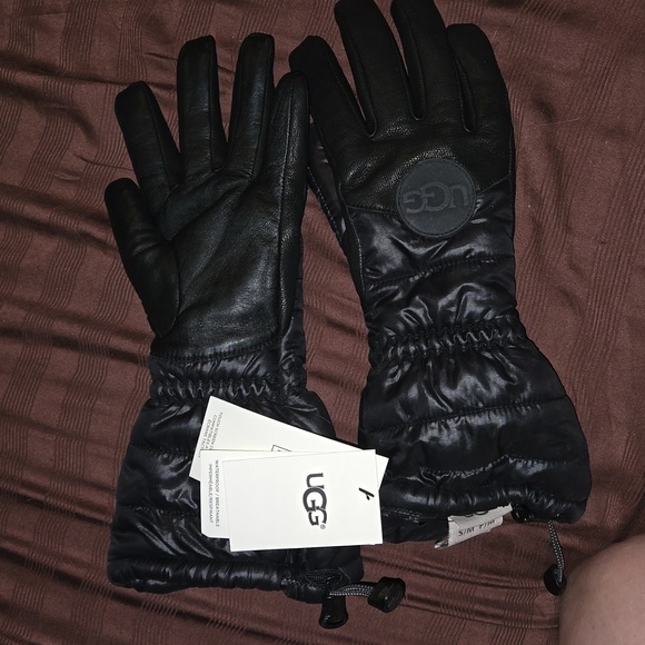 ugg faux leather winter gloves - Picture 2 of 3